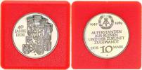 10 M 1989 A - 40. výročí DDR KM 132 +certifikát