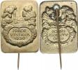 Příbor - Výstava 1930      bronz. plech 23x32 mm    špendlík