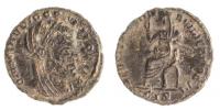 Claudius II. Posmrtná ražba za Constantina I.307-337 AE3 R:sedící Claudius RIC.298