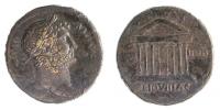 Bithynia,Hadrianus 117-138 AE33 R:chrám 24.222gr. BMC.12