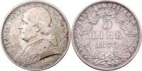 5 Lira 1870 R - XXV.rok pontifikátu