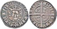 Půlgroš (esterlin) lucemburského typu s tituly krále