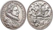 Oválná pamětní medaile na korunovaci v Praze 1619 -