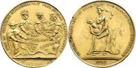 Zlacená posměšná medaile na pragmatickou sankci 1742