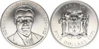 5 Dollars 1971 FM - Norman W. Manley     KM 59    Ag 925   41