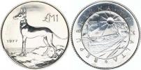 1 Lira 1977 - Maltézský pes         KM 45      Ag 925    5