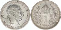 1 Koruna 1897 b.zn._vada kovu v av.