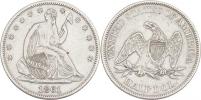 1/2 Dolar 1861 - sedící Liberty