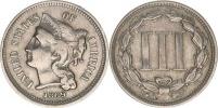 III Cent 1869 - hlava Liberty      "R"
