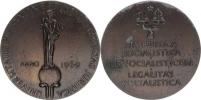 Medaile k obnovení Právnické fakulty J.E. Purkyně r. 1969