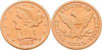 5 Dolar 1857 S - hlava Liberty