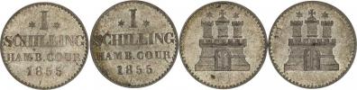 1 Schilling 1855 (2x) KM 586 2 ks