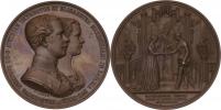 Lange - AE medaile na svatbu ve Vídni 24.4.1854 -
