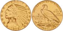 5 Dolar 1909 - hlava indiána