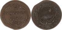 1 Rappen 1843                   KM 65