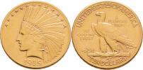 10 Dolar 1915 - hlava mladého indiána