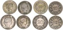 20 Rappen 1884 B; +10 Rappen 1882