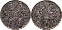 Medaile na 11 císařů Habsburského rodu 1613 - pět