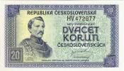 Československo 1945 - 1953, 20 Koruna b.l. (1945)