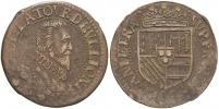 Jindřich de la Tour (1560-1642). Liard 1614 (let. nedor.) 3.78 g. neodor.