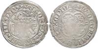 Vilém III. (1445-82). Routový groš, ražba z let 1457-64, minc. Gotha. Krug-1318/8. n. nedor.