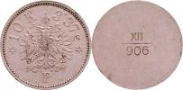 10 Koruna (1908) - mincovní závaží značené 3.37g-P /