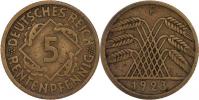5 Rentenpfennig 1923 F