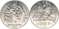 100 Francs 1991 - Descartes          KM 996     Ag 900  15