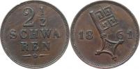 2 1/2 Schwaren 1861            KM 234; AKS 12