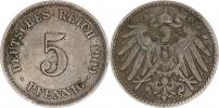 5 Pfennig 1909 J "R"