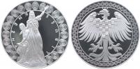 Kněžna Libuše - stříbrný pamětní medaiolon