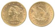 10 Dolar 1893 - hlava Liberty