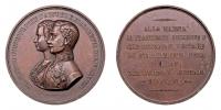 Eisel - medaile na návštěvu Milána 1857 - dvojportrét