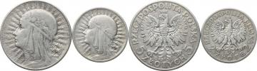 5 Zlotych 1933 - Hedvika; +2 Zlote 1933 Hedvika        2 ks